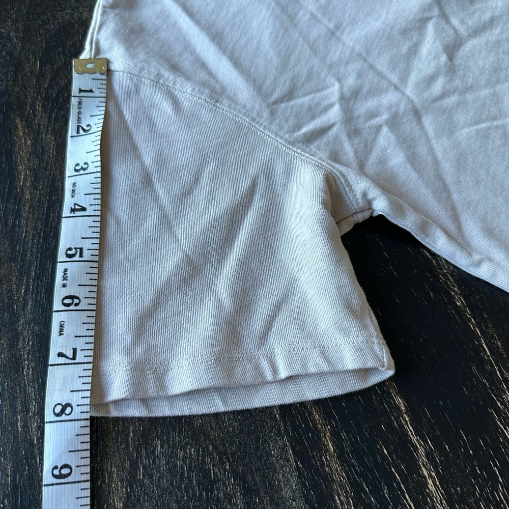 ZARA tan/cream cropped T-shirt. Size Small. - Picture 6 of 7